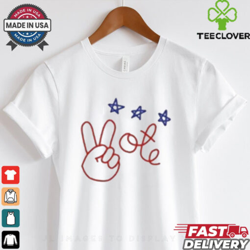 Nicolle Wallace Wearing Peace Vote Shirt