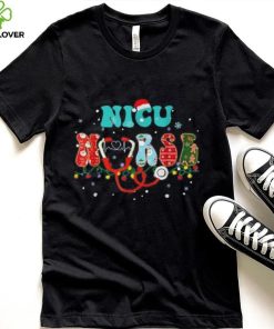 Nicu Nurse Christmas Stethoscope Groovy Funny Nursing Xmas Shirt