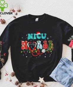 Nicu Nurse Christmas Stethoscope Groovy Funny Nursing Xmas Shirt