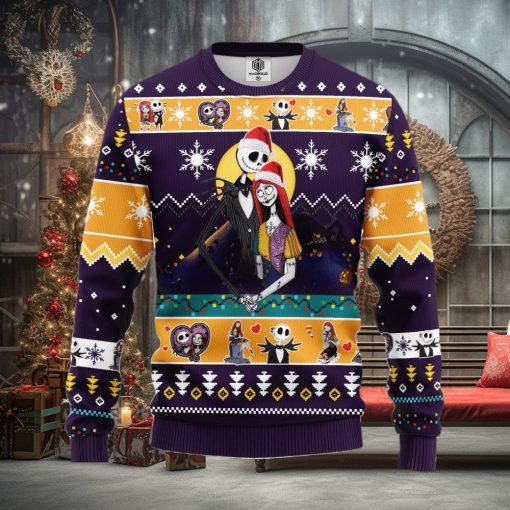 Nightmare Before Christmas Jack Skellington Sally Ugly Christmas Sweater For Men Women