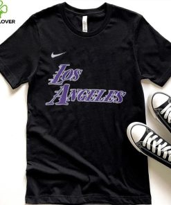 Nike 2022 23 City Edition Los Angeles Lakers Black Boxy T Shirt