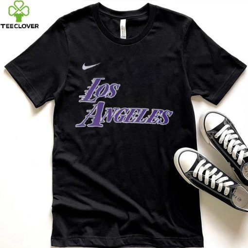 Nike 2022 23 City Edition Los Angeles Lakers Black Boxy T Shirt