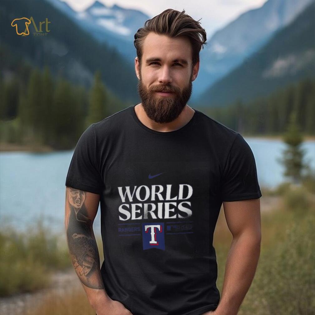 Nike 2023 World Series Bound Texas Rangers Authentic Collection Dugout T Shirt Nike 2023 World Series Bound Texas Rangers Authentic Collection Dugout T Shirt