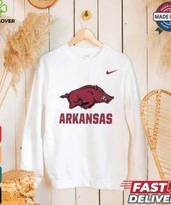 Nike Arkansas Razorbacks White Dri FIT Name Drop Short Sleeve T Shirt