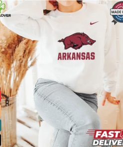 Nike Arkansas Razorbacks White Dri FIT Name Drop Short Sleeve T Shirt