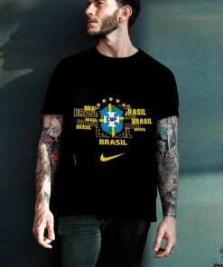 Nike Black Brazil National Team Varsity Space Dye T Shirt