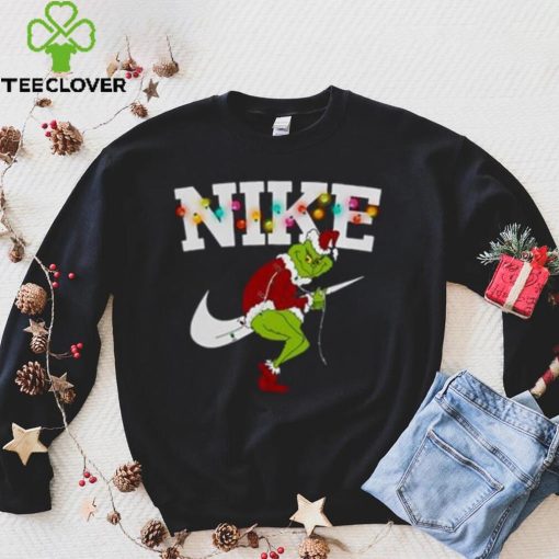 Nike Christmas Lights T Shirt, Grinch Christmas shirt
