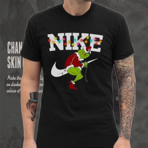 Nike Christmas Lights T Shirt, Grinch Christmas shirt