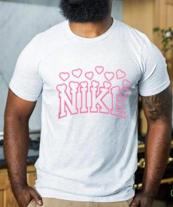Nike Logo Pink Heart Valentine shirt