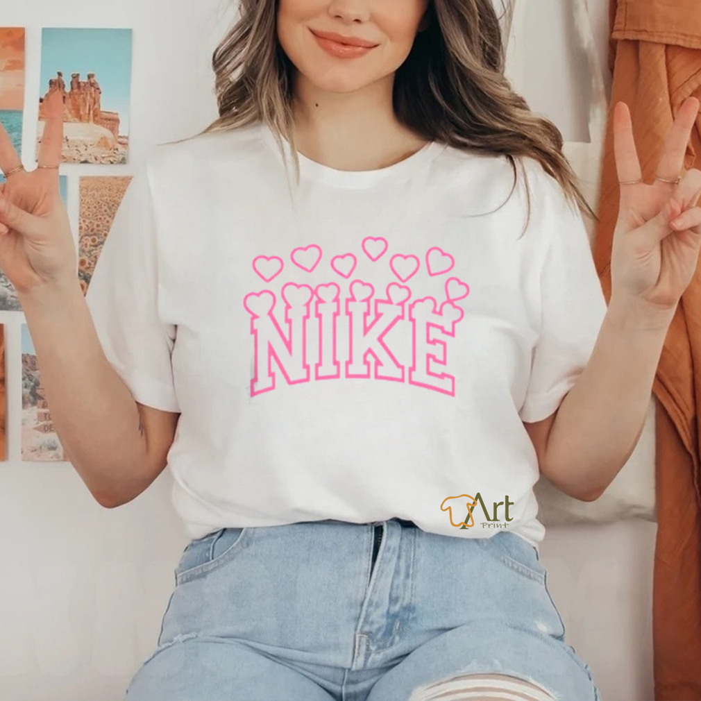 Nike Logo Pink Heart Valentine shirt Nike Logo Pink Heart Valentine shirt