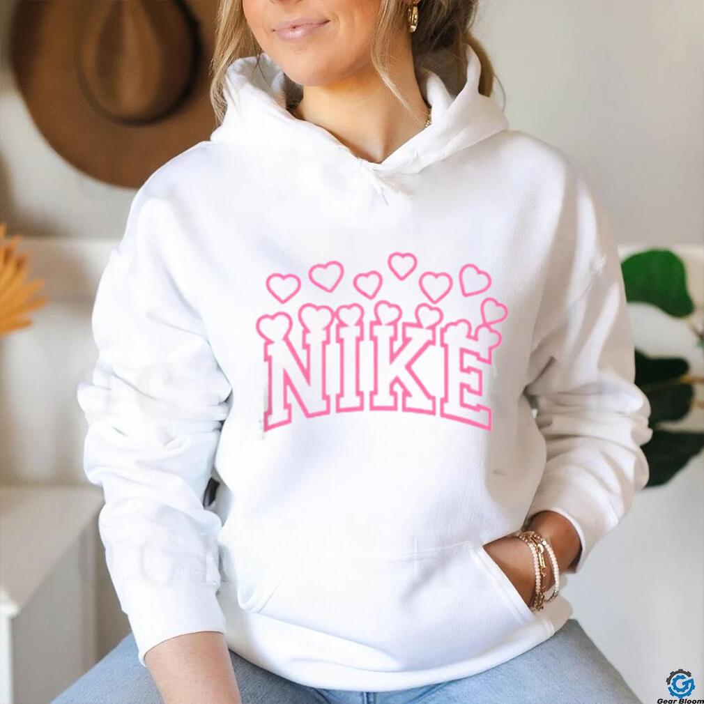 Nike Logo Pink Heart Valentine shirt Nike Logo Pink Heart Valentine shirt