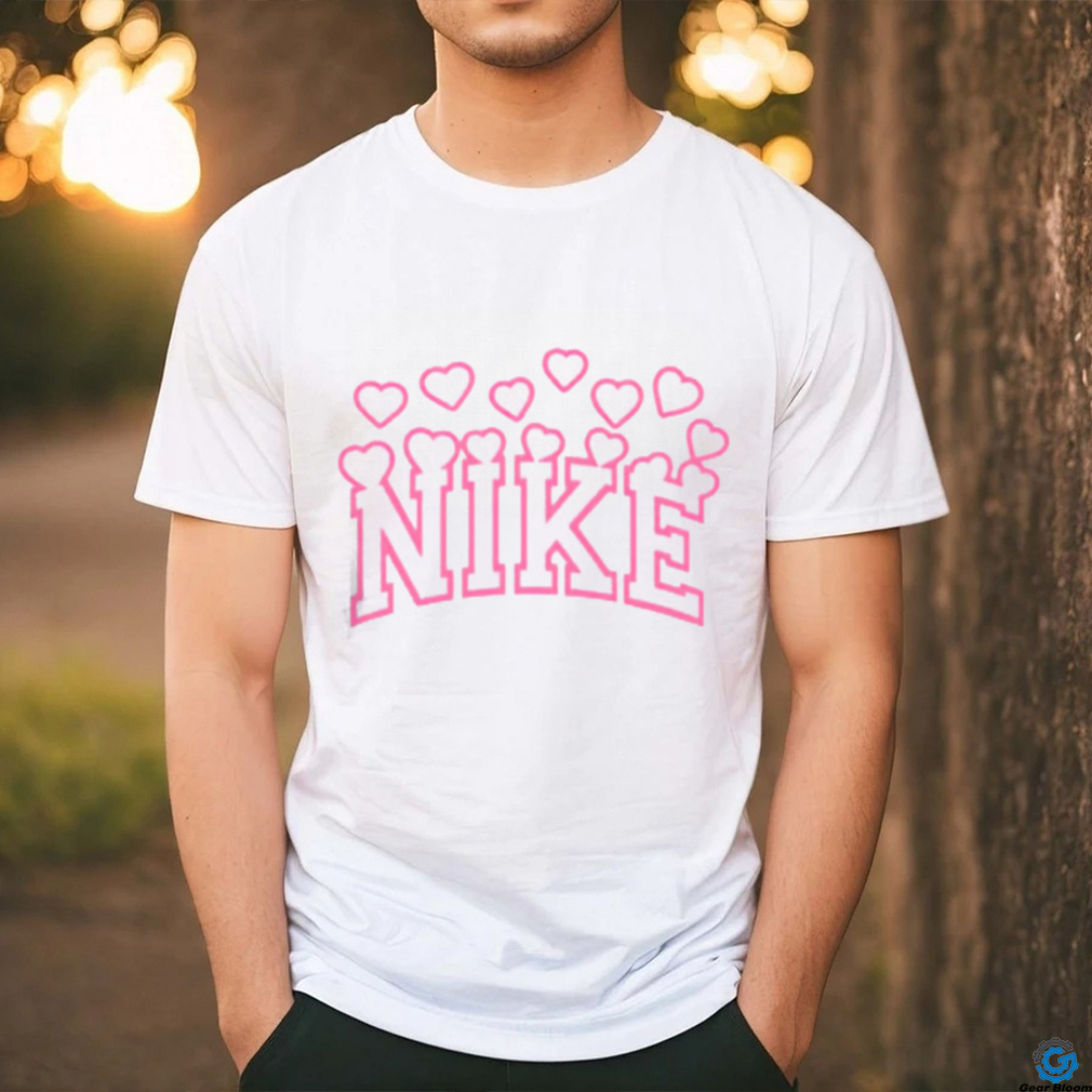Nike Logo Pink Heart Valentine shirt Nike Logo Pink Heart Valentine shirt