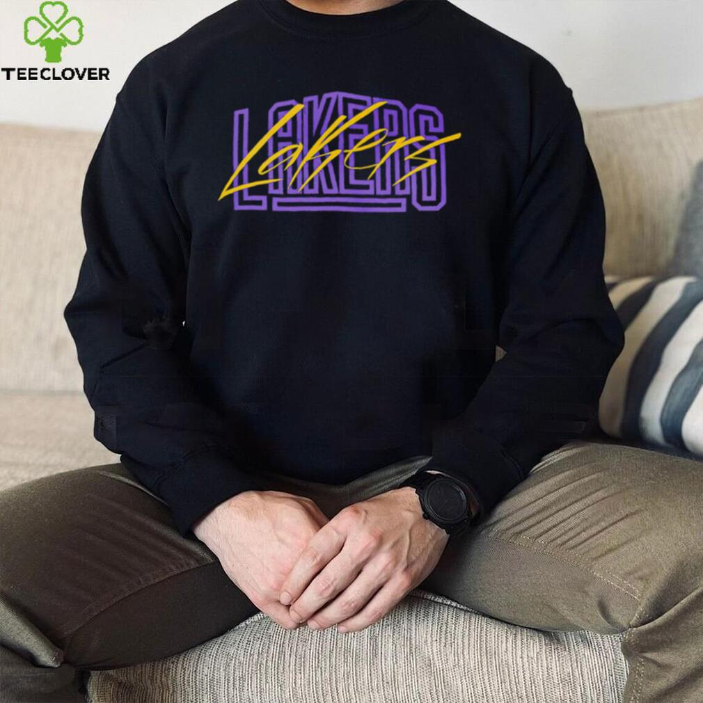 Nike Los Angeles Lakers Courtside Versus Flight MAX90 logo shirt Nike Los Angeles Lakers Courtside Versus Flight MAX90 logo shirt