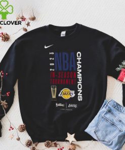 Nike Los Angeles Lakers Youth Black 2023 NBA In Season Tournament Champions Locker Room T Shirt