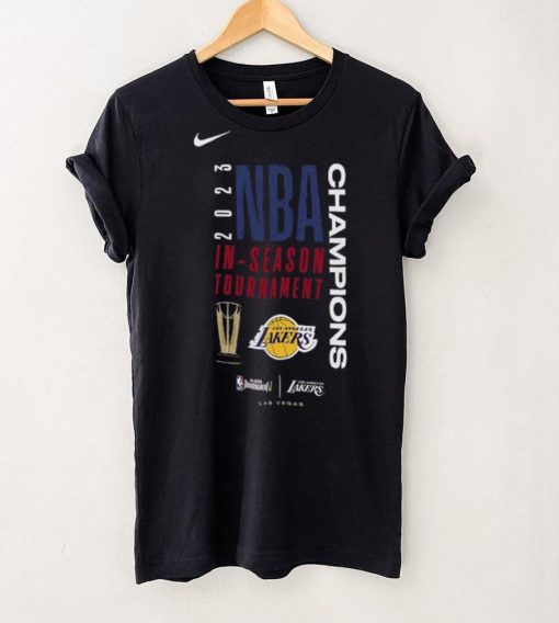 Nike Los Angeles Lakers Youth Black 2023 NBA In Season Tournament Champions Locker Room T Shirt