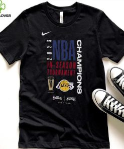 Nike Los Angeles Lakers Youth Black 2023 NBA In Season Tournament Champions Locker Room T Shirt