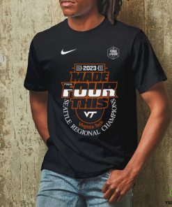 Nike Maroon Virginia Tech Hokies 2023 NCAA Women’s Basketball Tournament March Madness Final Four Regional Champions Locker Room Shirt