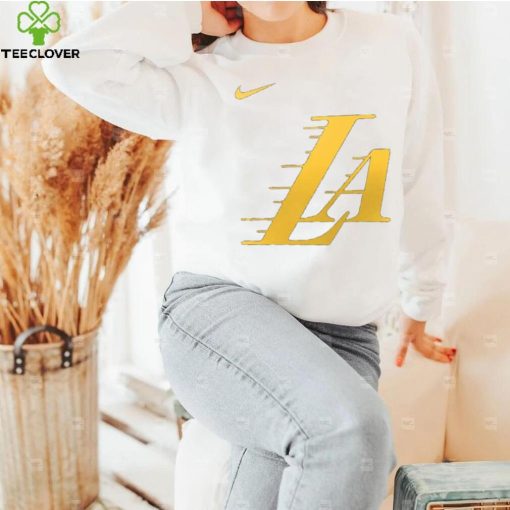 Nike Men’s 2023 24 City Edition Los Angeles Lakers Logo T Shirt