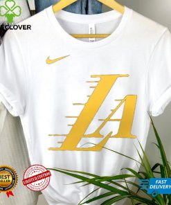 Nike Men's 2023 24 City Edition Los Angeles Lakers Logo T Shirt