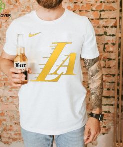 Nike Men's 2023 24 City Edition Los Angeles Lakers Logo T Shirt
