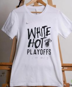 Nike Miami Heat White Hot 2024 NBA Playoffs Shirt