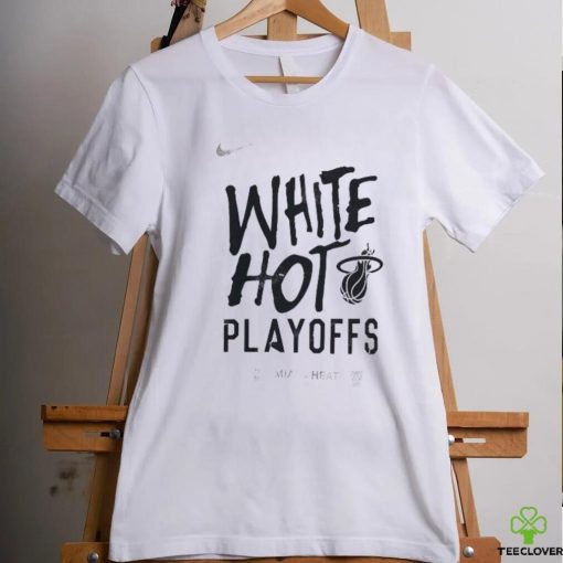 Nike Miami Heat White Hot 2024 NBA Playoffs Shirt