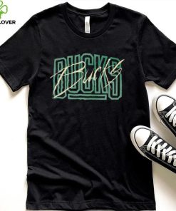 Nike Milwaukee Bucks Courtside Versus Flight MAX90 logo shirt