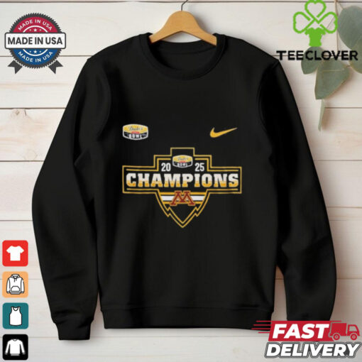 Nike Minnesota Golden Gophers Celebrating Duke’s Mayo Bowl Champions 2025 Shirt
