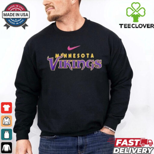 Nike Minnesota Vikings Beat Breast Cancer 2024 T Shirt