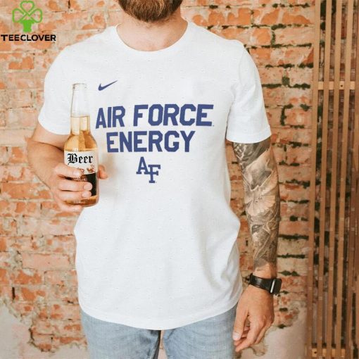 Nike White Air Force Falcons 2024 On Court Bench Long Sleeve T Shirt