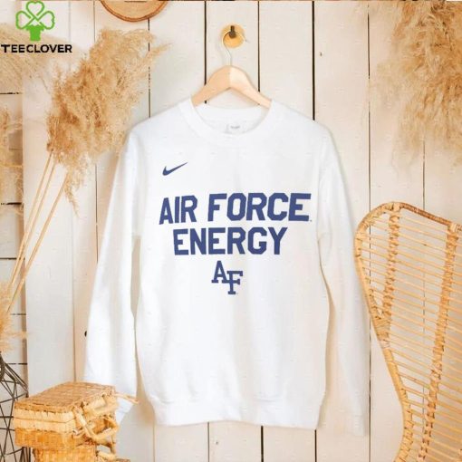 Nike White Air Force Falcons 2024 On Court Bench Long Sleeve T Shirt