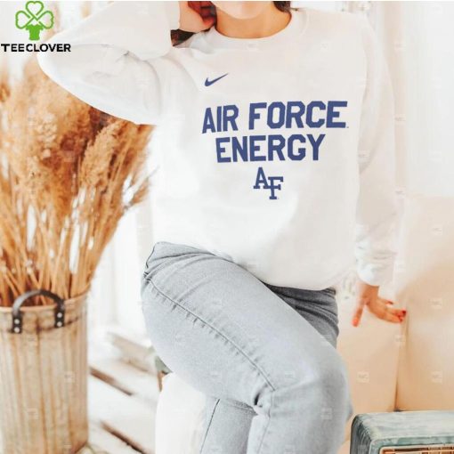Nike White Air Force Falcons 2024 On Court Bench Long Sleeve T Shirt