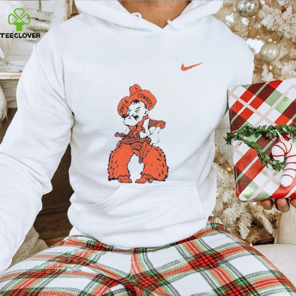 Nike White Oklahoma State Cowboys Fuzzy Chaps T Shirt Nike White Oklahoma State Cowboys Fuzzy Chaps T Shirt