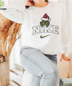 Nike logo the grinch Christmas hoodie, sweater, longsleeve, shirt v-neck, t-shirt