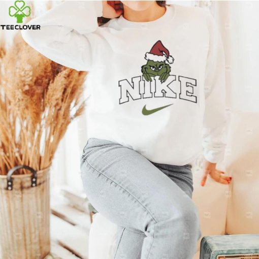 Nike logo the grinch Christmas hoodie, sweater, longsleeve, shirt v-neck, t-shirt