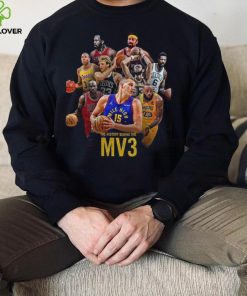 Nikola Jokic MV3 Join 3 Times MVP Iconic Players A Milestone Of His Career Unisex T Shirt