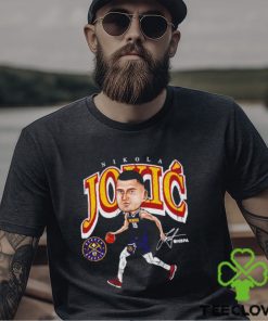 Nikola Jokic cartoon Denver Nuggets signature shirt 1 Nikola Jokic cartoon Denver Nuggets signature shirt