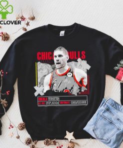 Nikola Vucevic number 9 Chicago Bulls basketball player pose paper gift shirt