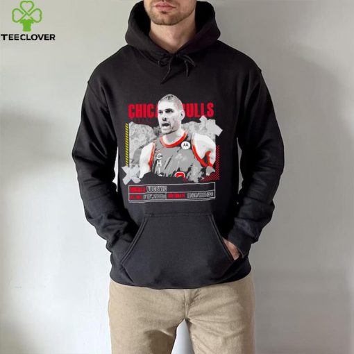 Nikola Vucevic number 9 Chicago Bulls basketball player pose paper gift hoodie, sweater, longsleeve, shirt v-neck, t-shirt