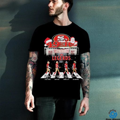 Niner 49ers The Legends Abbey Road Christmas Signatures Shirt