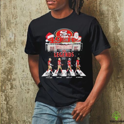 Niner 49ers The Legends Abbey Road Christmas Signatures Shirt