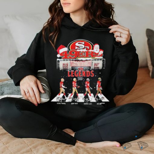 Niner 49ers The Legends Abbey Road Christmas Signatures Shirt