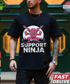 Ninja Breast Cancer Awareness Shirt, Toddler Boys Support Survivor Clothing