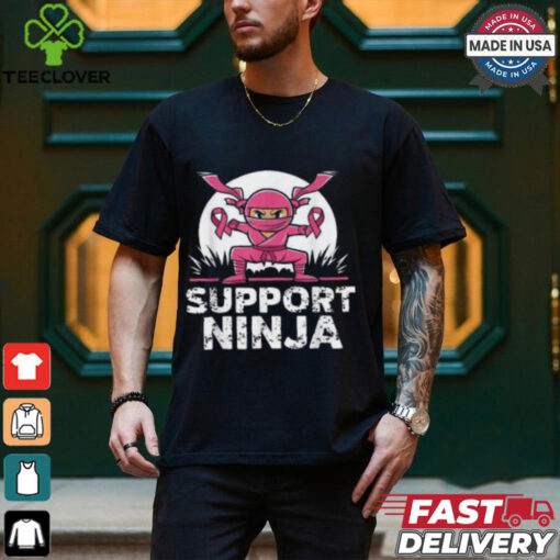 Ninja Breast Cancer Awareness Shirt, Toddler Boys Support Survivor Clothing