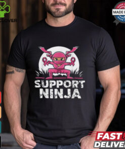 Ninja Breast Cancer Awareness Shirt, Toddler Boys Support Survivor Clothing