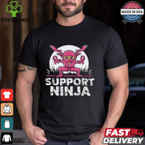 Ninja Breast Cancer Awareness Shirt, Toddler Boys Support Survivor Clothing