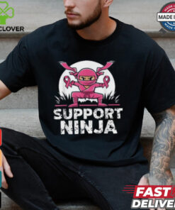 Ninja Breast Cancer Awareness Shirt, Toddler Boys Support Survivor Clothing