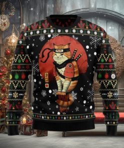 Ninja Cat Ugly Christmas Sweater For Men Women