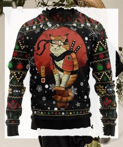 Ninja Cat Ugly Christmas Sweater