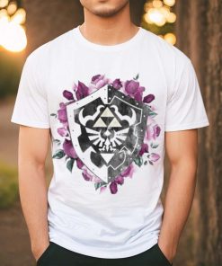 Nintendo Legend Of Zelda Tri Force Floral Shield Shirt